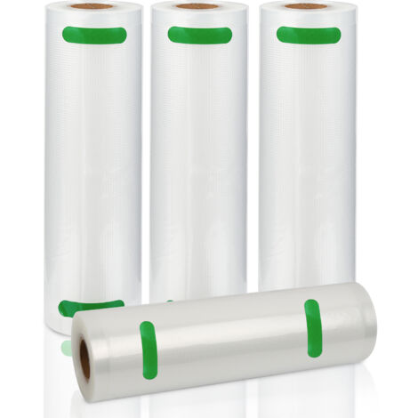 SWANEW Sacchetto sottovuoto per alimenti. sacchetto sottovuoto 20 X 600 CM approvato dalla FDA senza BPA. per confezionatore sottovuoto. forno a microonde. frigorifero. riutilizzabile-4 rotoli