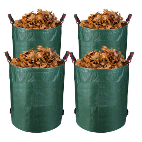 SWANEW Sacchi per rifiuti da giardino XXL Sacco per prato Contenitore per foglie 272L Sacchi per rifiuti da giardino Premium 4X