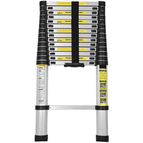 SWANEW Scala telescopica 4.4M Scala multifunzionale Scala in alluminio Scala semplice Scala polivalente Scala estensibile Scalable in alta qualità 150KG