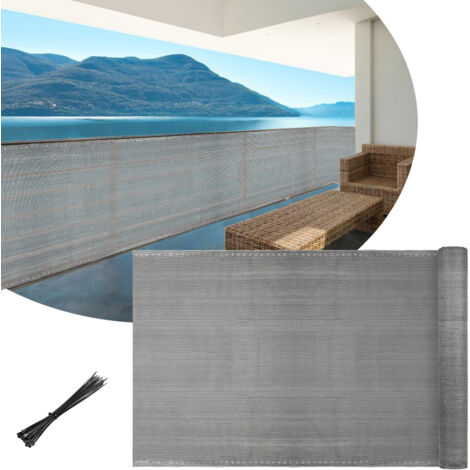 SWANEW Schermo di protezione della privacy rinforzato per recinzione 150g/㎡ HDPE, 1x10m, schermo da tennis, antracite, rete ombreggiante, resistente alle intemperie