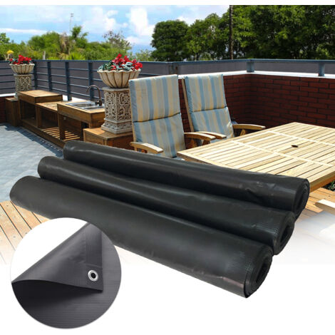 SWANEW Schermo privacy per balcone e terrazza in PVC 600x75cm AntraciteSchermo privacy per balcone e terrazza in PVC