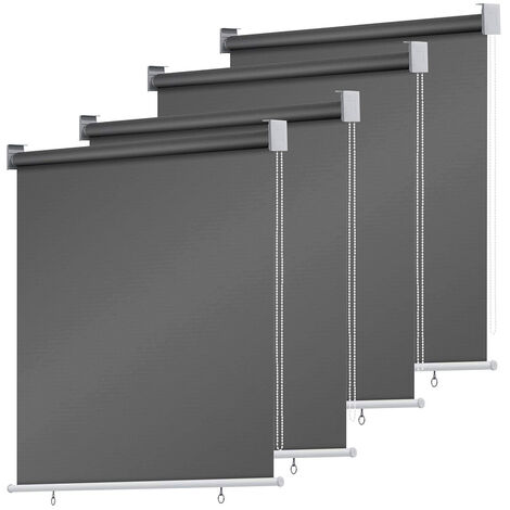 Balkonmarkise Sonnenschutz, UV-bestaendige Vertikalmarkise, Windschut und Sichtschutz, aus Metall und Polyester,Anthrazit