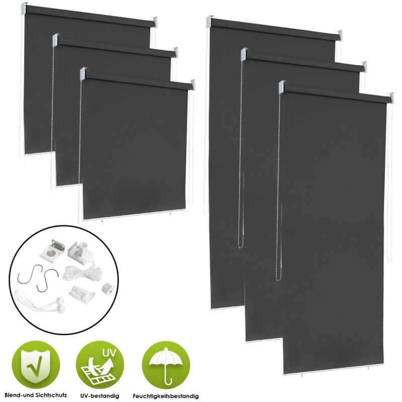 Store vertical store vertical résistant aux uv protection contre le vent et brise-vue anthracite 140 x 240 cm - Swanew