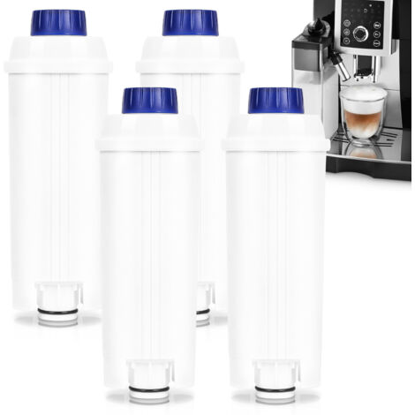 SWANEW Set da 4 Filtro Acqua Compatibile con Delonghi DLSC002. Addolcitore Filtro di Ricambio Compatibile con Delonghi ECAM. ESAM. ETAM