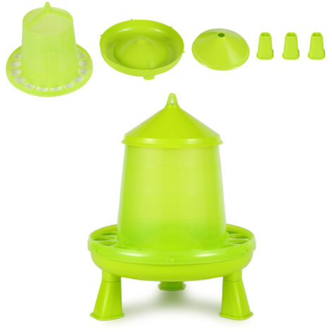 SWANEW Set di 4 KG di mangiatoia e abbeveratoio per polli e pollame