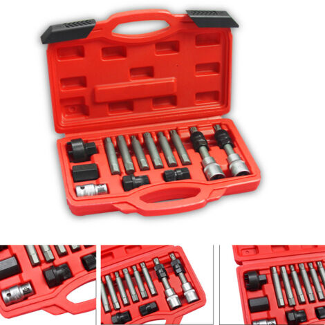 SWANEW Set di smontaggio per pulegge alternatore disinnestabili 13 pezzi