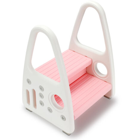 SWANEW Sgabello per bambini a 2 livelli Rosa