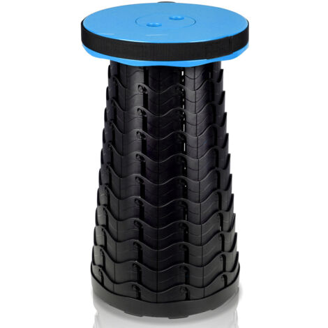 SWANEW Sgabello telescopico portatile. max 250KG. Sgabello Pieghevole Portatile per Viaggi. Campeggio 45x26CM Blu