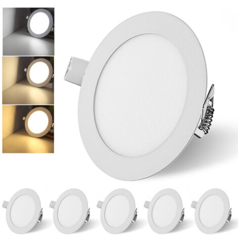 SWANEW Spot LED encastré. panneau led. spot encastrable de salle de bain.spot led encastrable . spot encastrable led 6x 12W 3 couleurs en 1