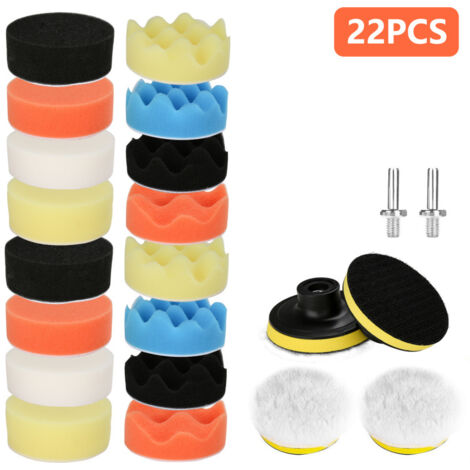 SWANEW Spugna di lucidatura ritoccare 22pcs lucidatura spugna accessorio set tamponi di lucidatura per auto