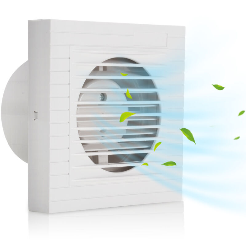 Ventilateur de salle de bain Purgeur pour radiateur Avec déflecteur de retour -Ventilateur mural 10cm - Swanew