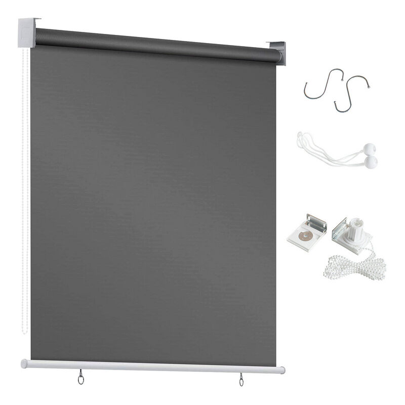 Store vertical 180 x 240 cm , store vertical résistant aux uv, protection contre le vent et brise-vue, anthracite - Swanew