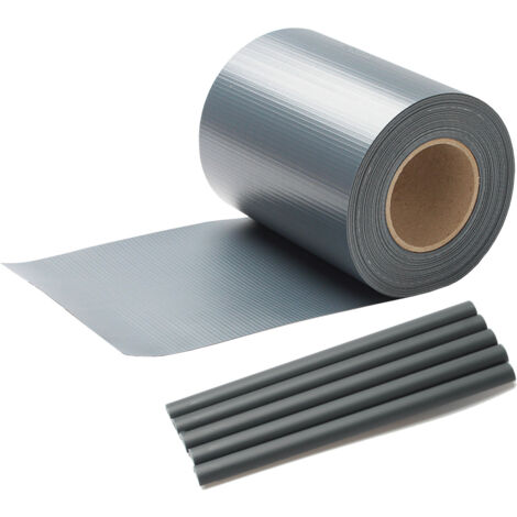 SWANEW Strisce privacy, PVC, strisce paravento, tappeto a doppia asta 35m grigio