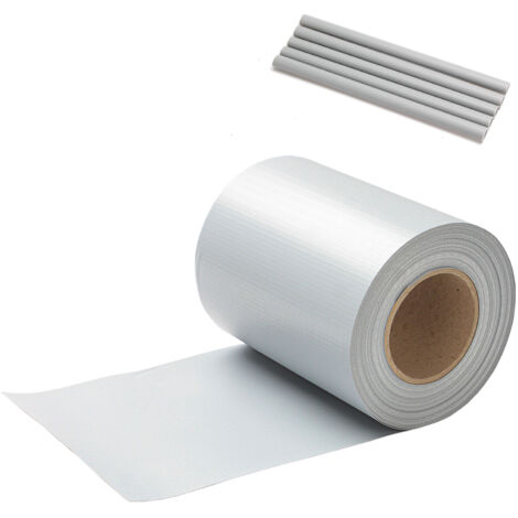 SWANEW Strisce privacy, PVC, strisce paravento, tappeto a doppia asta 50m grigio chiaro