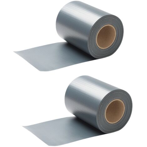 SWANEW Strisce privacy, PVC, strisce paravento, tappeto a doppia asta 50mx2 Grigio