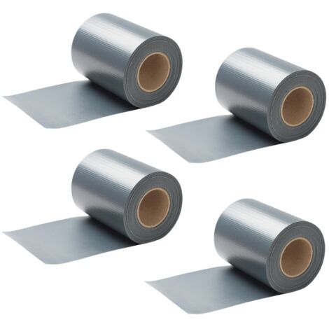 SWANEW Strisce privacy, PVC, strisce paravento, tappeto a doppia asta 50mx4 Grigio