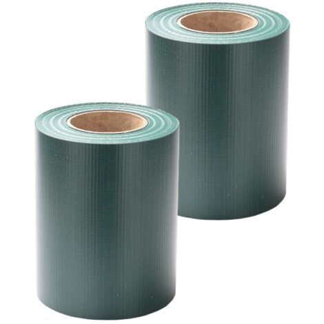 SWANEW Strisce privacy, PVC, strisce paravento, tappeto a doppia asta 70mx2 Verde