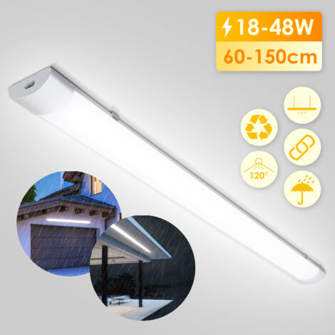 SWANEW Striscia LED impermeabile 120cm 36W IP65 Interconnettibile Temperatura colore: Bianco neutro 4000K