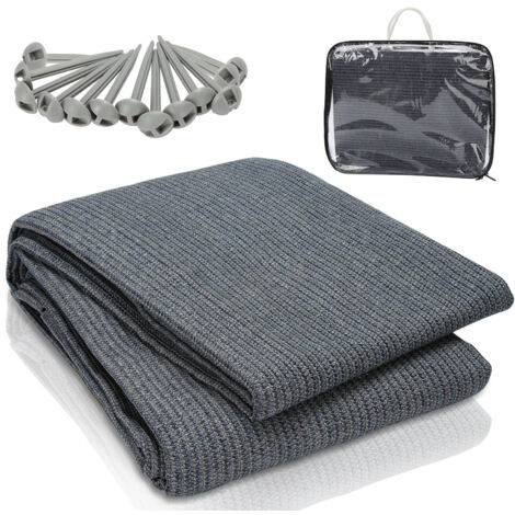SWANEW Stuoia per tenda da campeggio, Stuoia per tenda da campeggio, Stuoia per tenda da campeggio, Telo da terra per caravan 250x400CM,Grigio