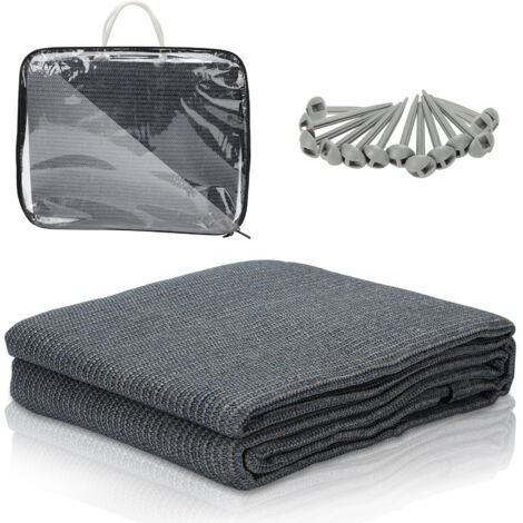 SWANEW Stuoia per tenda da campeggio, Stuoia per tenda da campeggio, Stuoia per tenda da campeggio, Telo da terra per caravan 250x550CM,Grigio