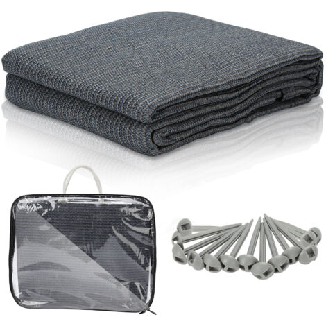 SWANEW Stuoia per tenda da campeggio, Stuoia per tenda da campeggio, Stuoia per tenda da campeggio, Telo da terra per caravan 300x300CM,Grigio