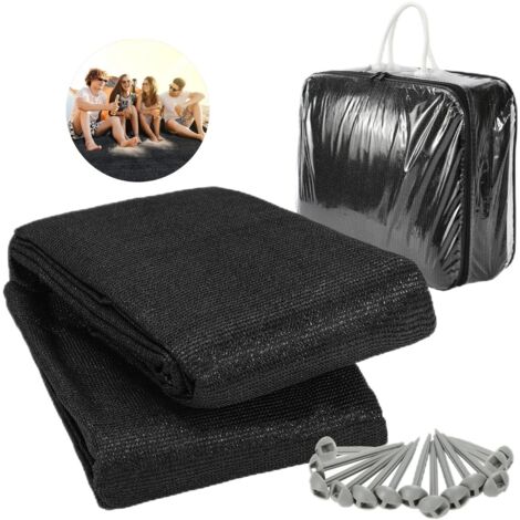 SWANEW Stuoia per tenda da campeggio, Stuoia per tenda da campeggio, Stuoia per tenda da campeggio, Telo da terra per caravan 300x300CM,Nero