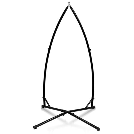 Swanew – Support de fauteuil suspendu en métal – Charge 150 kg – Assemblage sans outil – Dimensions 110x110x215 cm – Pour intérieur et extérieur