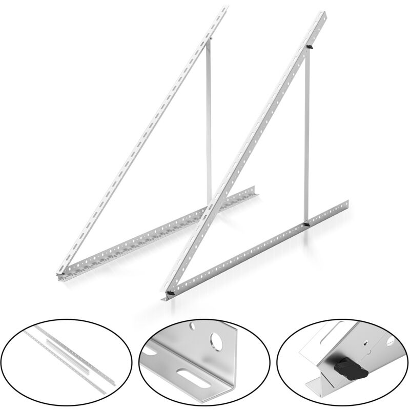 Swanew - Support de panneau solaire 41 pouces, 2 paires de support de module solaire universel 104 cm