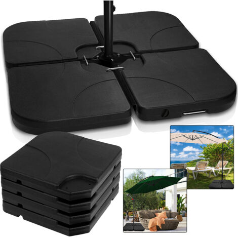 SWANEW Supporto per ombrellone Supporto per ombrellone con manovella Supporto per ombrellone per base a croce, riempibile da 60 kg a 80 kg