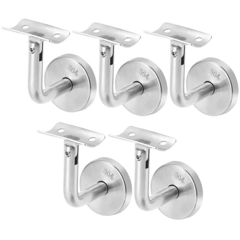 Swanew - Supports de Main Courante 5 Pièces Acier Inoxydable supports de rampe Main Courante Supports Muraux pour garde-corps Support pour Escalier