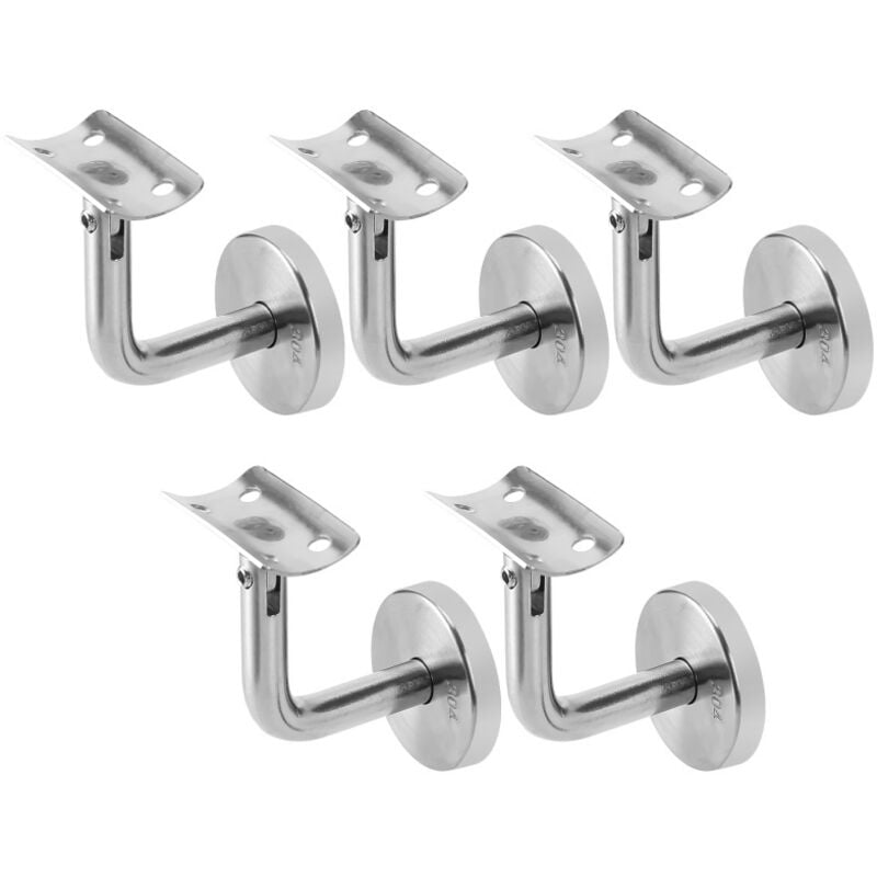 Swanew - Supports de Main Courante 5 Pièces Acier Inoxydable supports de rampe Main Courante Supports Muraux pour garde-corps Support pour Escalier