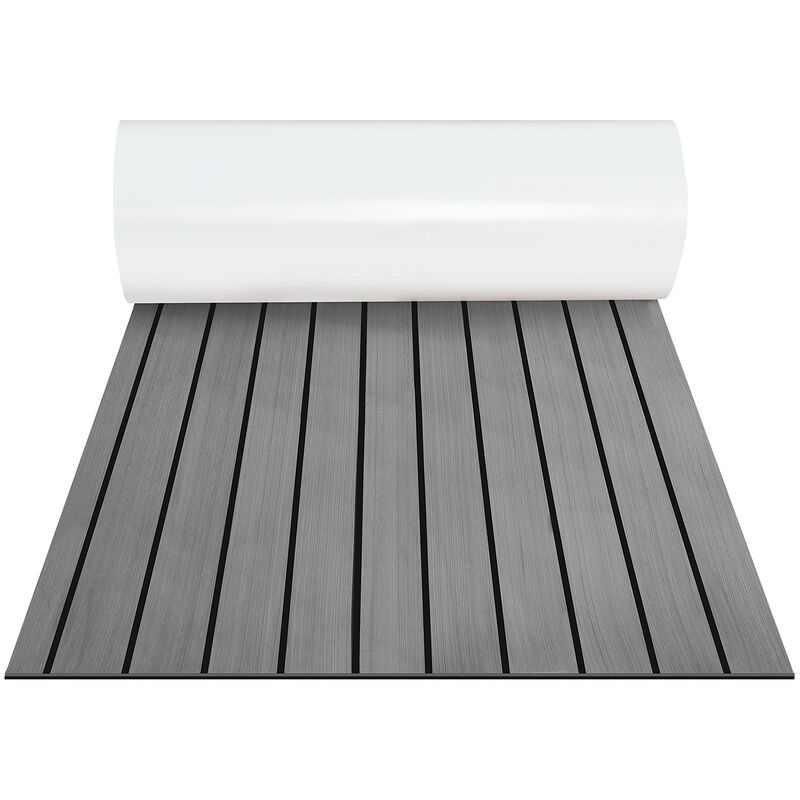 Tapis de sol tapis de pont tapis anti-dérapant teck mousse eva Gris 240x60cm - Swanew