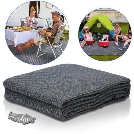 SWANEW Tappetino per tenda Tenda impermeabile da campeggio telo per tenda all'aperto telo da picnic coperta caravan ,Grigio, 250x400CM