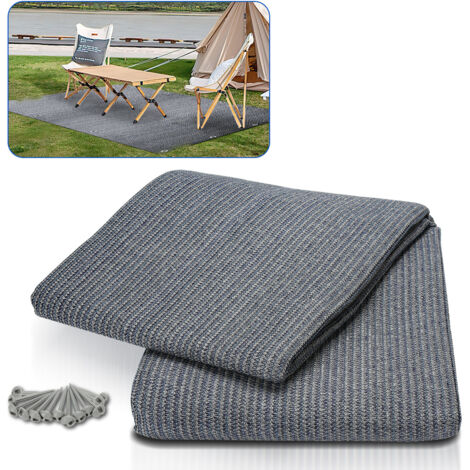 SWANEW Tappetino per tenda Tenda impermeabile da campeggio telo per tenda all'aperto telo da picnic coperta caravan ,Grigio, 300x300CM