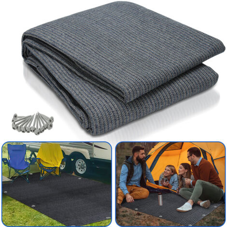 SWANEW Tappetino per tenda Tenda impermeabile da campeggio telo per tenda all'aperto telo da picnic coperta caravan ,Grigio, 300x400CM