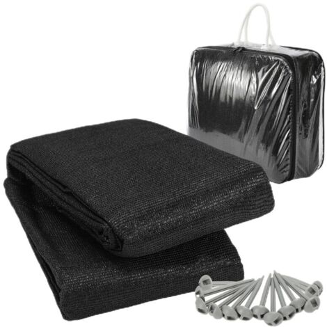 SWANEW Tappeto da esterno Tappeto da Tenda Tappeto da Viaggio da Campeggio Tappeto da Gazebo per Caravanna 250X250cm Nero
