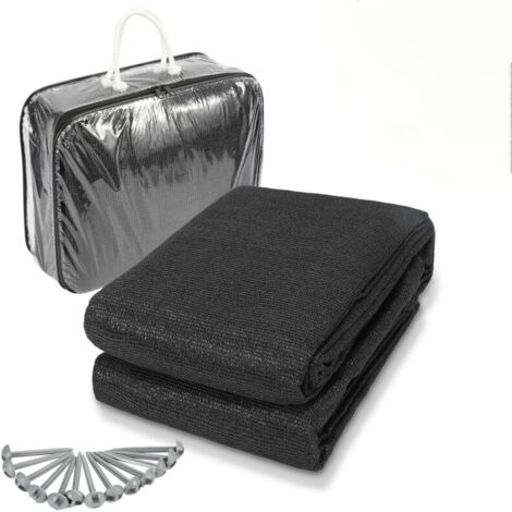 SWANEW Tappeto da esterno Tappeto da Tenda Tappeto da Viaggio da Campeggio Tappeto da Gazebo per Caravanna 300X300cm Nero