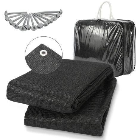 SWANEW Tappeto da esterno Tappeto da Tenda Tappeto da Viaggio da Campeggio Tappeto da Gazebo per Caravanna 300X300cm Nero