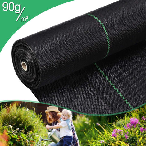 SWANEW Tela antierba 90g/㎡. Tela per pacciamatura 4m x 10m. Contro le erbacce. Anti UV. Giardino