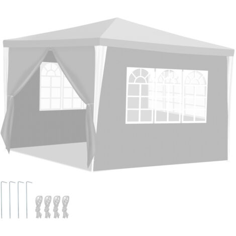 SWANEW Tenda da giardino per feste con pareti laterali 3x3m bianco