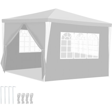 SWANEW Tenda o pergolato Tenda per ricevimenti con pannelli laterali rimovibili Grande bianco 3x3m
