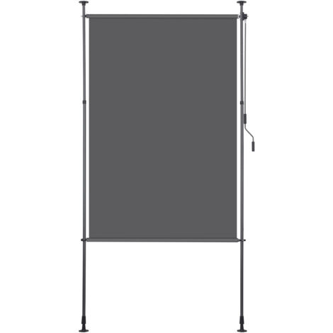 SWANEW Tenda verticale Tenda a rullo per esterni 150 x 270 cm Protezione anti-UV Tenda per esterni con barre telescopiche senza foratura Antracite