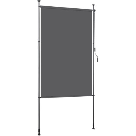 SWANEW Tenda verticale Tenda a rullo per esterni 150 x 270 cm Protezione anti-UV Tenda per esterni con barre telescopiche senza foratura Antracite