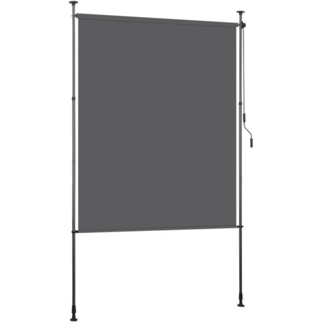 SWANEW Tenda verticale Tenda a rullo per esterni 200 x 270 cm Protezione anti-UV Tenda per esterni con barre telescopiche senza foratura Antracite