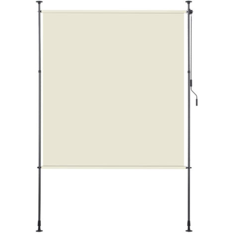 SWANEW Tenda verticale Tenda a rullo per esterni 200 x 270 cm Protezione anti-UV Tenda per esterni con barre telescopiche senza foratura Beige
