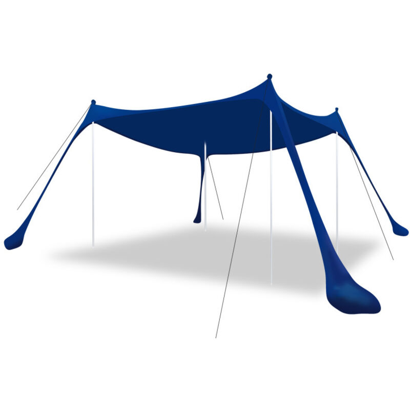 Tente de plage Famille Extérieur lycra Tente de soleil, 5 ou 8 Personnes Protection uv 50+ Portatif Résistant à l'eau 300x300x200cm - Swanew