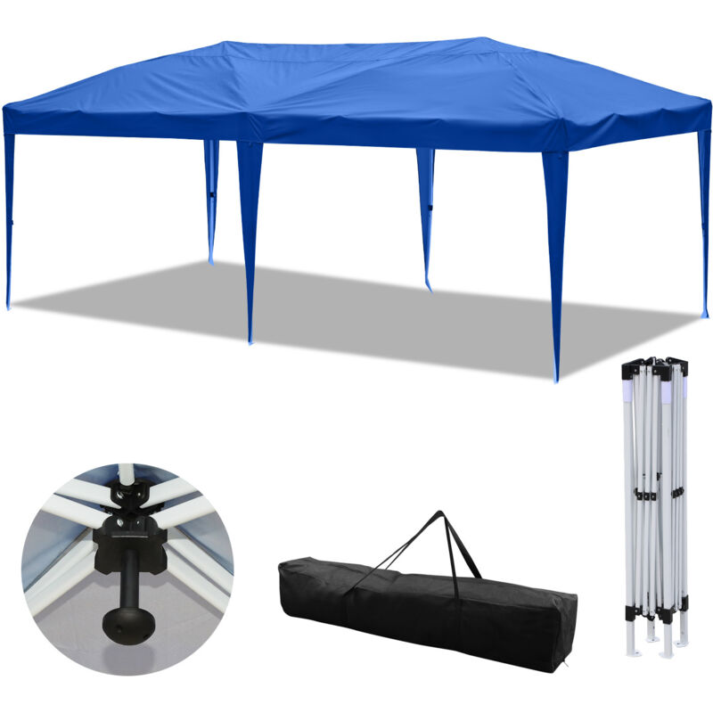 Tente de réception dépliable Tonnelle de jardin Tente pliable Protection contre les uv pour le jardin extérieur, le camping Sans parois latérales