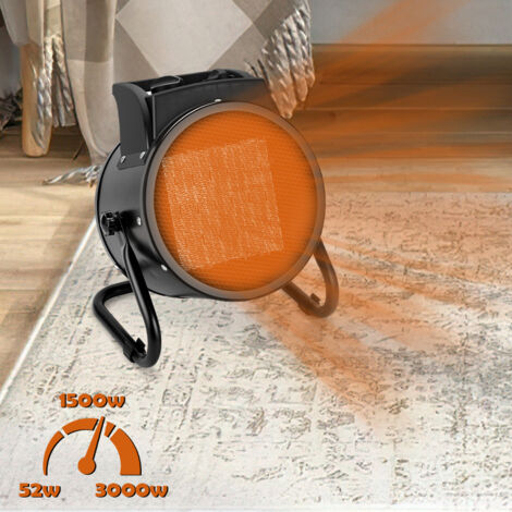 SWANEW Termoventilatore Aerotherm 3000W Riscaldatore elettrico Termoventilatore Mini riscaldatore elettrico Termoventilatore