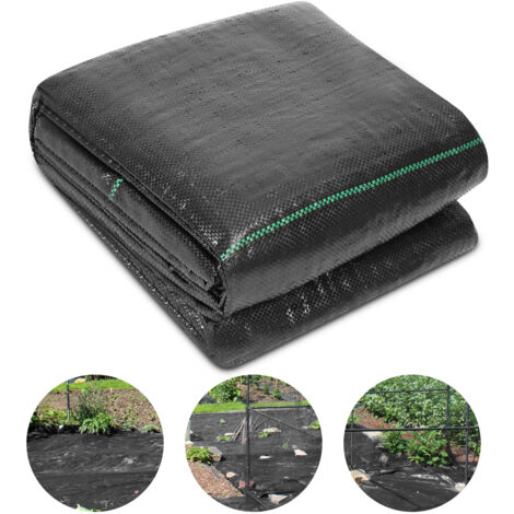 SWANEW Tessuto pacciamante 4 x 10 m 100g/m² - Telone geotessile anti-UV contro le erbe infestanti