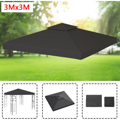 SWANEW Tetto di sostituzione del tetto del padiglione Telo di sostituzione 3x3M per pergola per la tenda della festa